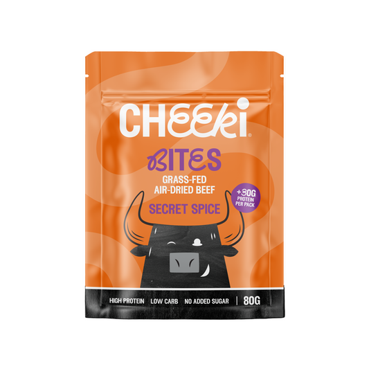 Cheeki Dreowor Bites 80g - organic grass-fed beef biltong Chilli and garlic flavour