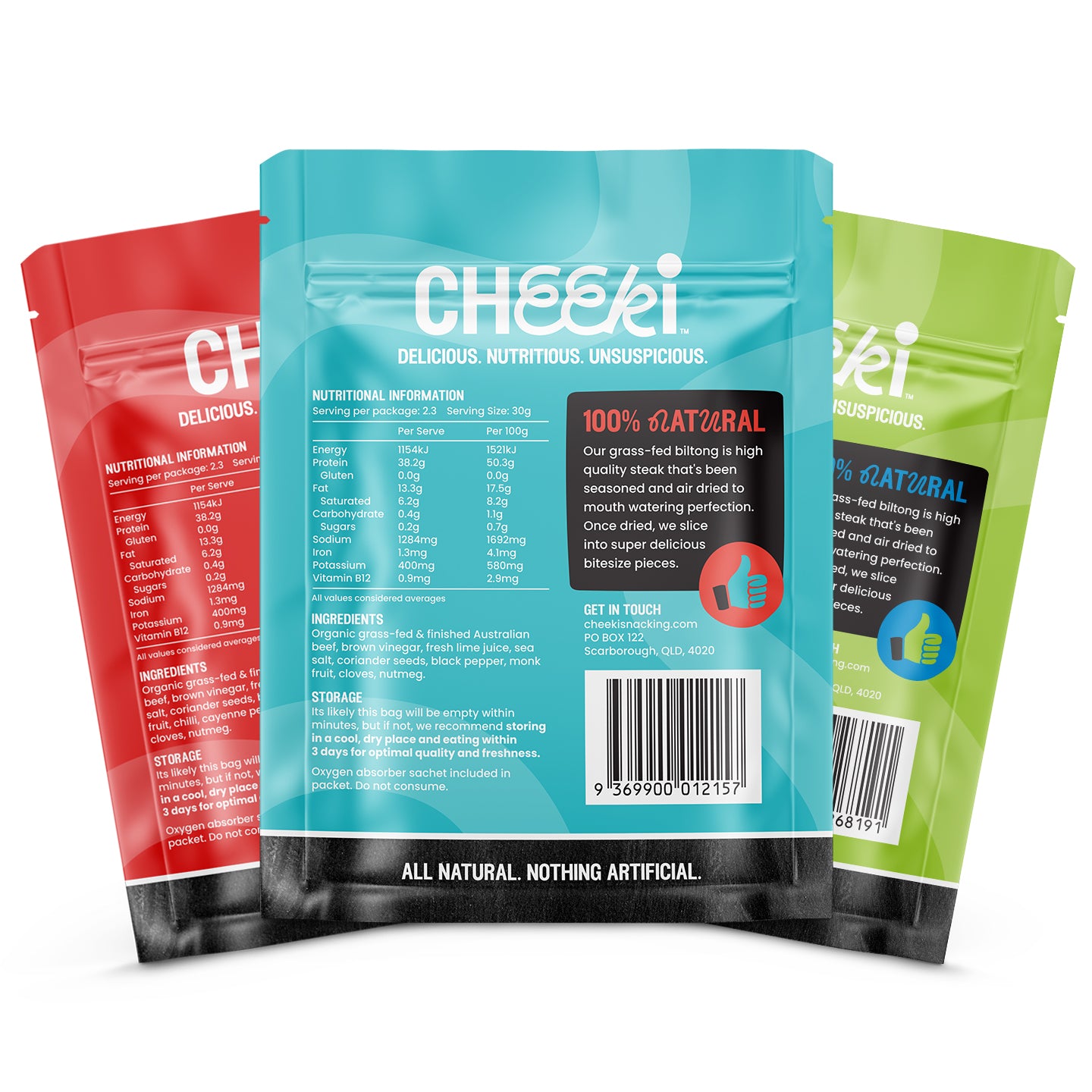 Cheeki Biltong Tasting Pack - 3 Flavours