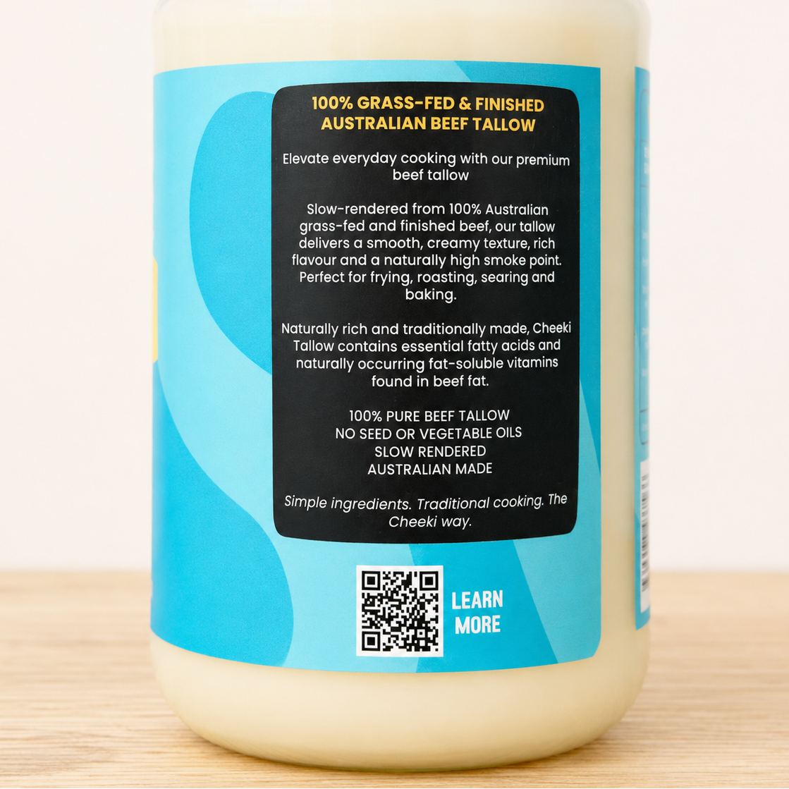 Cheeki Grass Fed Organic Beef Tallow 320g