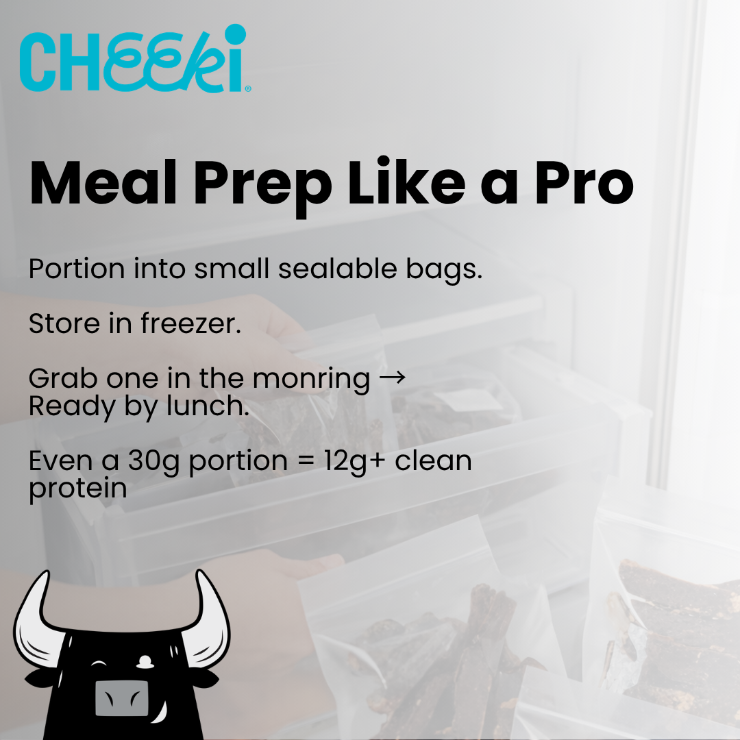 Biltong lunchbox prep