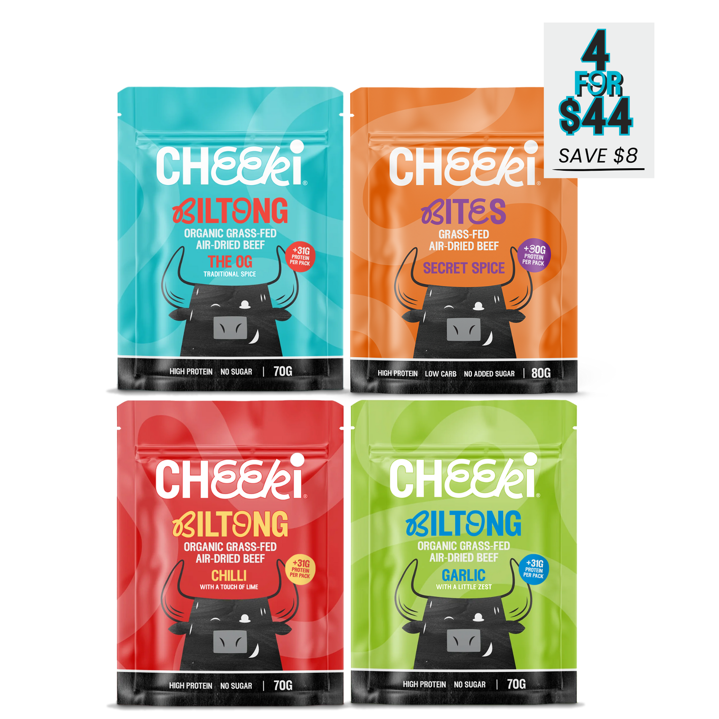 Cheeki Sampler Pack - 4 Flavours