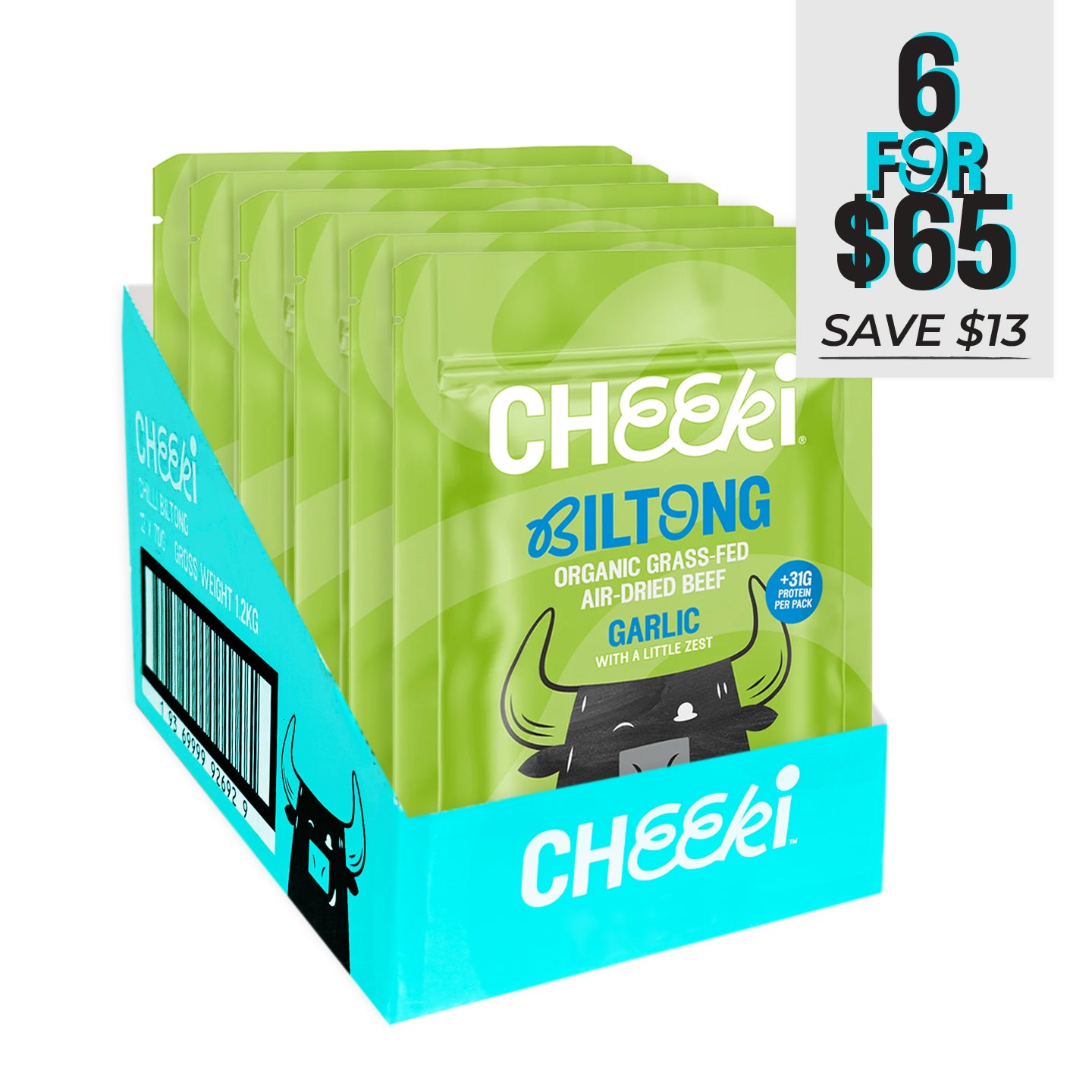 Cheeki Garlic Biltong – Bundle Packs
