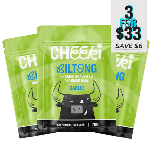 Cheeki Garlic Biltong – Bundle Packs