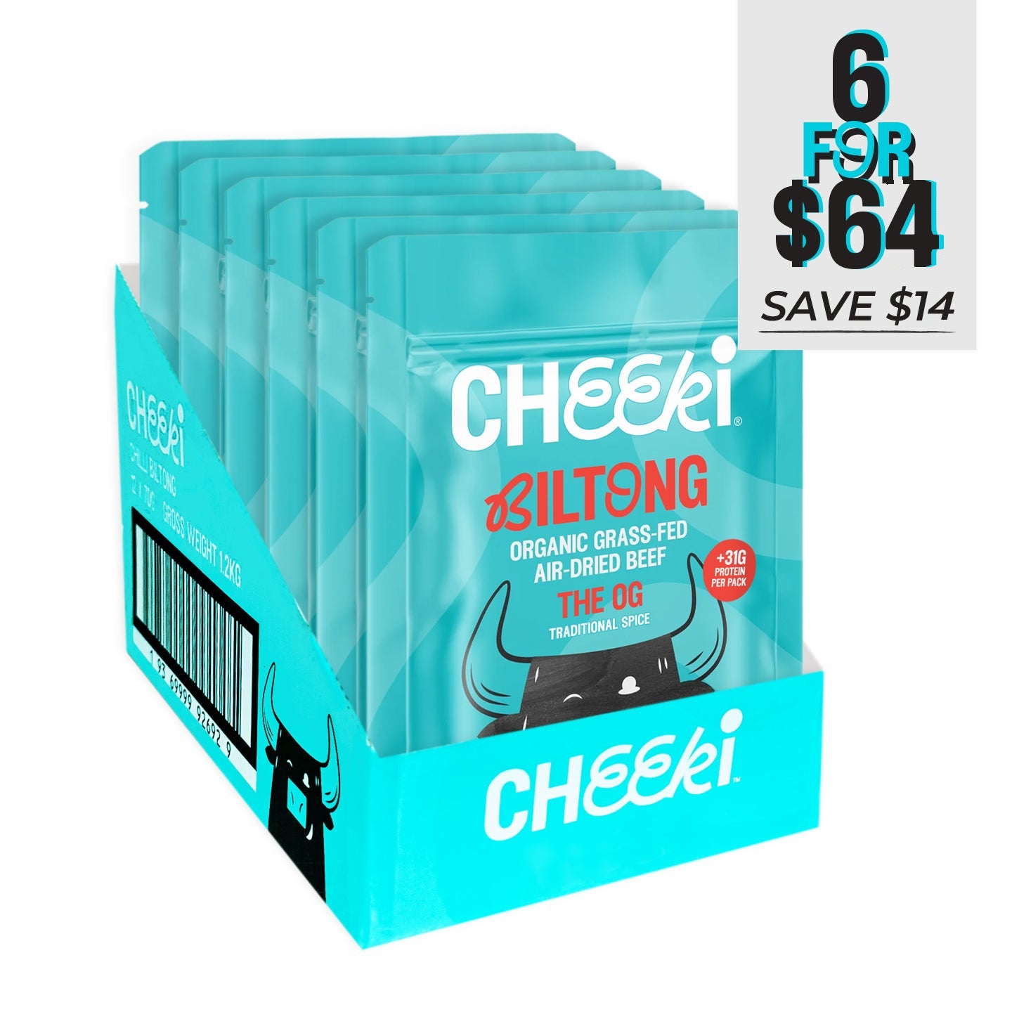 Cheeki OG Biltong 6-pack bundle - 6 for $64 save $14