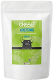 A white stand-up pouch of Cheeki Garlic Biltong 1kg Bulk Pack.