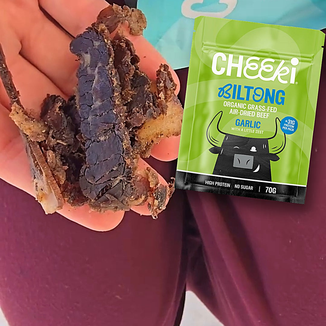 Cheeki Garlic Biltong 70g (3, 6 or 10 Pack)