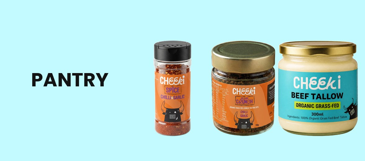 Shop the Cheeki Pantry - spice, crunch and tallow