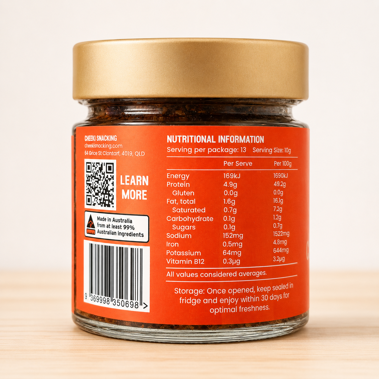 Crunchy Biltong Protein Topper 130g | Cheeki Crunch