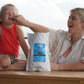 Rebecca from Healthier with Bec sharing Cheeki OG bulk biltong with her daughter