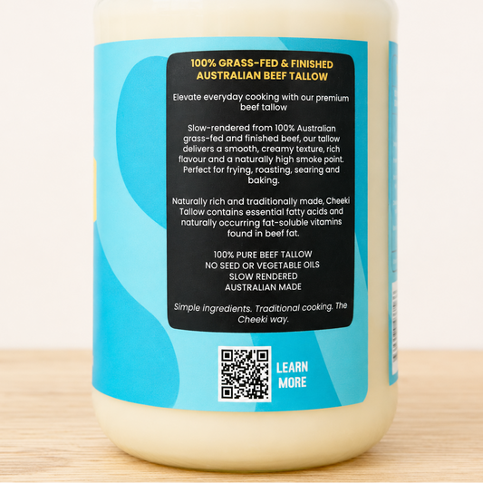 Cheeki Grass Fed Organic Beef Tallow 320g